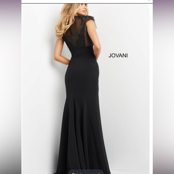 Jovani 05675 Ruched Bodice Cap Sleeve Dress - Picture 5 of 5